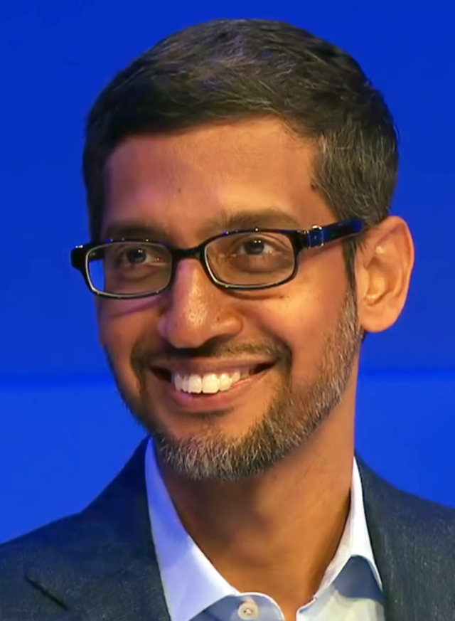 Pichai Sundararajan, conhecido como Sundar Pichai, CEO da Google e da Alphabet, líder em inovação tecnológica e transformação digital.